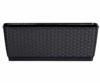 Truhlík s miskou 40 cm antracit RATOLLA P imitace pletené...