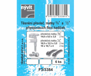 Tesnenie prevlečnej matky 3/8" a 1/2" opletených flexi hady