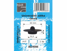 Zátka univerzálna prísavná 60x32, 5x10 mm (umývadlo, drez, v
