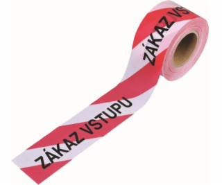 Páska výstražná 100m x 7,5 cm červeno-biela "ZÁKAZ VSTUPU