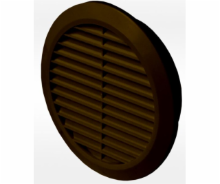 Mriežka vetracia kruhová so sieťovinou 125 mm hnedá