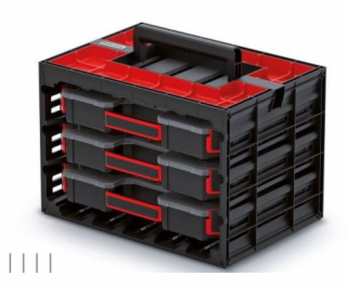 Skrinka s 3 organizérmi 41,5x29x29 cm
