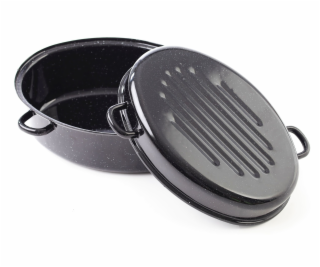 Dvojpekáč smalt oválny 38 cm/5,5 l Beryl čierny granit