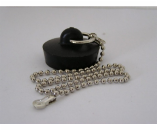 Zátka umývadla 39 mm čierna s retiazkou