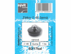 Zátka vane 46 mm čierna balená