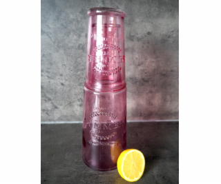 Karafa 800 ml se skleničkou 280 ml růžová