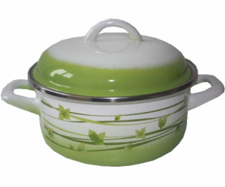 Rajnica smalt 4,75 ls pokrievkou dekor lístkov 24 cm