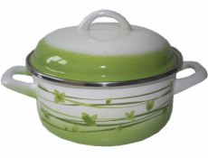 Rajnica smalt 4,75 ls pokrievkou dekor lístkov 24 cm