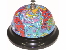 Zvonček stolný 8,5x6 cm dekor nerez