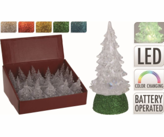 Stromček vianočný 10 cm s LED osvetlením mix druhov