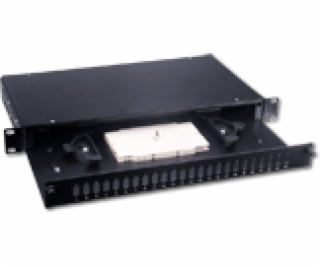 Patch panel 24xSC sim 1U čierny