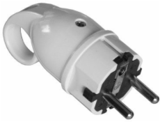 Pawbol Straight Plugin Z/U/U 16A 250V UNISCHUKO WT-16 BIALA (D.3101N)