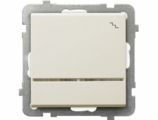 Ospel Single Sonata 16AX IP20 s ecru podsvietením (LP-3RS/m/27) Schodiskový spínač