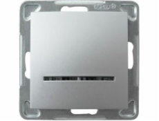 Ospel Single switch Impresja so strieborným podsvietením (LP-1YS/m/18)