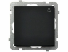 Ospel svetelný spínač Sonata 10AX IP20 čierna metalíza (LP-5R/m/33)