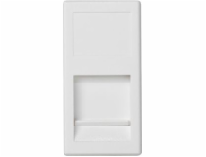 Kontakt-Simon Connect K45 doska pre jednu RJ telekomunikačnú zásuvku, biela (KA76/9)