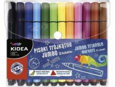 Derform Triangular Markers Jumbo 12 Kidea Colored
