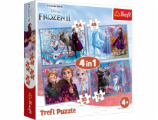 Puzzle 4in1 Land of Ice 2 (Frozen 2) - Cesta do neznáma
