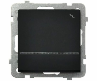 Ospel Single Sonata 16AX IP20 čierny kovový spínač (LP-3R...