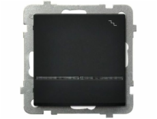 Ospel Single Sonata 16AX IP20 čierny kovový spínač (LP-3R/m/33)