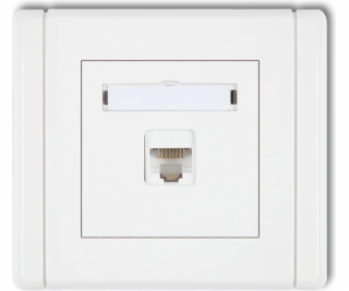 Karlik Computer Socket Single Logo 1xrj45 White (FGK-1)