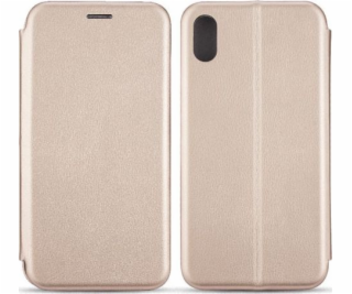 Puzdro Book Magnetic iPhone Xs Max ružovo-zlaté/ružovo-zlaté