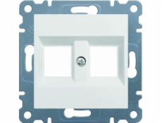 Hager Double Keystone Jack doska biela LUMINA2 - WL2320