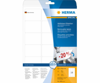 Štítky značky Herma 4203 Moviables, A4, 63,5 x 46,6 mm, b...
