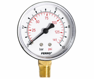 Tlak Ferro 63 mm 1/4  Boční připojení M6310R