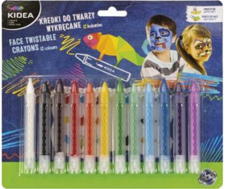 Derform Face Pencils 12 Colors Twisted Kidea