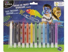 Derform Face Pencils 12 Colors Twisted Kidea