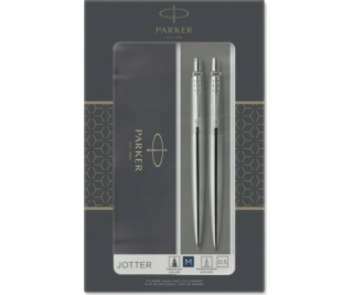 Parker Set Pen+Pencil Jotter Steel CT 2093256