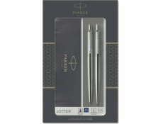 Parker Set Pen+Pencil Jotter Steel CT 2093256