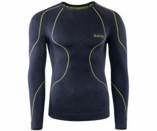 HI-TEC Pánské tričko Ikar Top Black/Lime Punch R. XL
