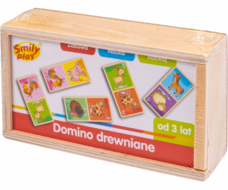 Smily hrajte domino dřevěná zvířata smaly hraní