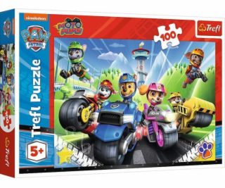 Puzzle 100 prvkov psy hliadka na motorkách