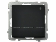 Ospel Cross switch Sonata 16AX IP20 s podsvietením čierna metalíza (LP-4RS/m/33)