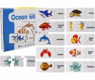 Leantoys Educational Puzzle Puzzle World Oceans 10 Propojení