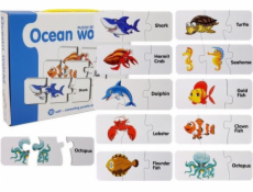 Leantoys Educational Puzzle Puzzle World Oceans 10 Propojení