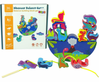 Dřevěné arkádové puzzle dinosaurs bloky