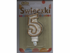 Godan svíčka se zlatým okrajem a třpytkami - 5 - 1 Universal