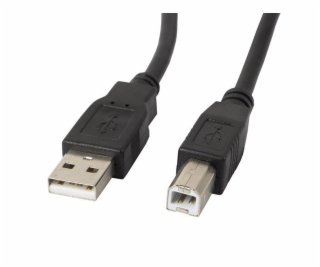 LANBERG USB - A (M) na USB - B (M) 2.0, kabel 0,5m, černý