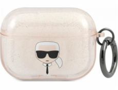 Ochranné púzdro Karl Lagerfeld Head Glitter pre Airpods Pre gold