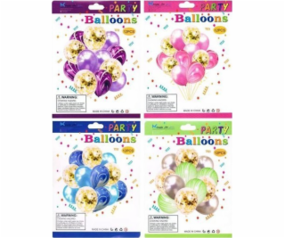MK Trade Balloon Set se zlatými konfety 30cm 12pcs BSC-396