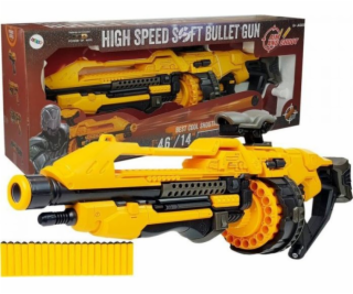 Leantoys baterie pistole kazety 82 cm rotační časopis žlu...