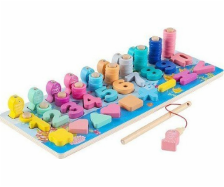 Dřevěná puzzle Montessori čísla