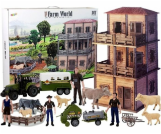 Leantoys velká sada pro montážní farmy Tractor Animals Fa...