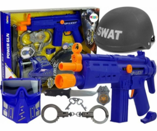 Leantoys Police Set SWAT Mask Helmet Tistoles 36 cm