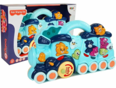 Leantoys Interaktivní hračka pro děti Locomotive Sounds Blue (8497)