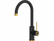 Kuchyňská baterie Quadron Jodie Q Line Slim Steelq Standing Black se zlatými hotovými prvky (84818011)